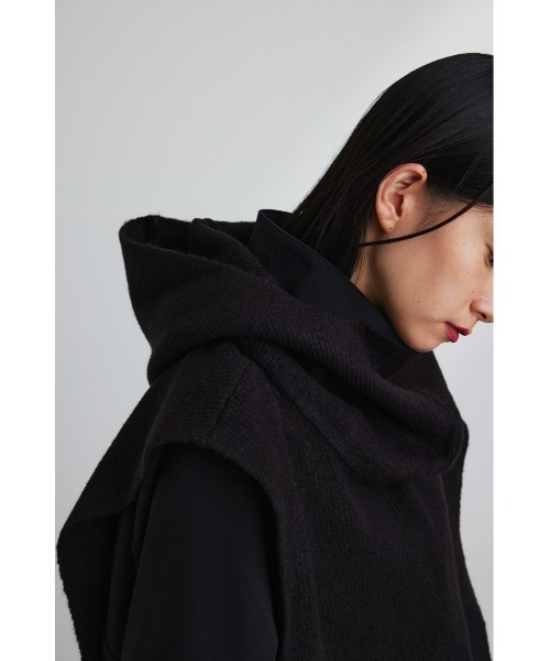 STYLEMIXER(スタイルミキサー)の「フードネックウォーマー(ネックウォーマー/スヌード・レディース・ブラック/グレー・FREE)」の6枚目の写真