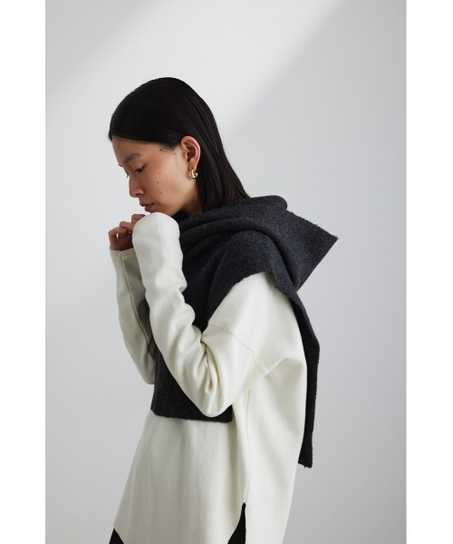 STYLEMIXER(スタイルミキサー)の「フードネックウォーマー(ネックウォーマー/スヌード・レディース・ブラック/グレー・FREE)」の14枚目の写真