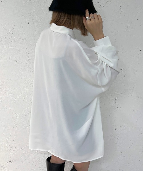 apres jour mignon（アプレジュールミニョン）の「ボウタイチュニック【ZOZOTOWN限定アイテム】（シャツ/ブラウス・レディース・オフホワイト/ブラック/アイボリー・フリー/X-LARGE）」の6枚目の写真