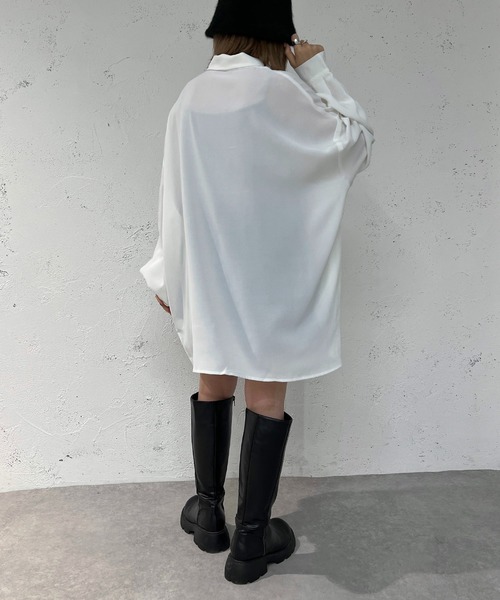 apres jour mignon（アプレジュールミニョン）の「ボウタイチュニック【ZOZOTOWN限定アイテム】（シャツ/ブラウス・レディース・オフホワイト/ブラック/アイボリー・フリー/X-LARGE）」の8枚目の写真