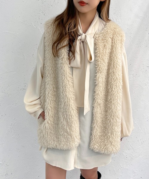 apres jour mignon（アプレジュールミニョン）の「ボウタイチュニック【ZOZOTOWN限定アイテム】（シャツ/ブラウス・レディース・オフホワイト/ブラック/アイボリー・フリー/X-LARGE）」の12枚目の写真