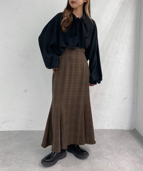 apres jour mignon（アプレジュールミニョン）の「ボウタイチュニック【ZOZOTOWN限定アイテム】（シャツ/ブラウス・レディース・オフホワイト/ブラック/アイボリー・フリー/X-LARGE）」の21枚目の写真