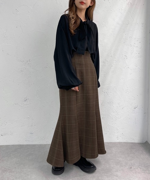 apres jour mignon（アプレジュールミニョン）の「ボウタイチュニック【ZOZOTOWN限定アイテム】（シャツ/ブラウス・レディース・オフホワイト/ブラック/アイボリー・フリー/X-LARGE）」の22枚目の写真