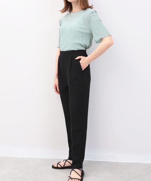 mil（ミル）の「カットジョーゼットテーパードパンツ（その他パンツ・レディース・グリーン/ピンク・M/S）」の4枚目の写真