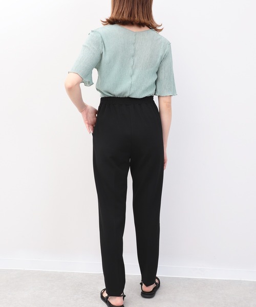 mil（ミル）の「カットジョーゼットテーパードパンツ（その他パンツ・レディース・グリーン/ピンク・M/S）」の5枚目の写真