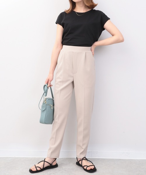 mil（ミル）の「カットジョーゼットテーパードパンツ（その他パンツ・レディース・グリーン/ピンク・M/S）」の6枚目の写真