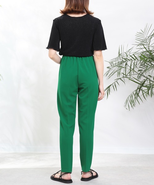 mil（ミル）の「カットジョーゼットテーパードパンツ（その他パンツ・レディース・グリーン/ピンク・M/S）」の11枚目の写真