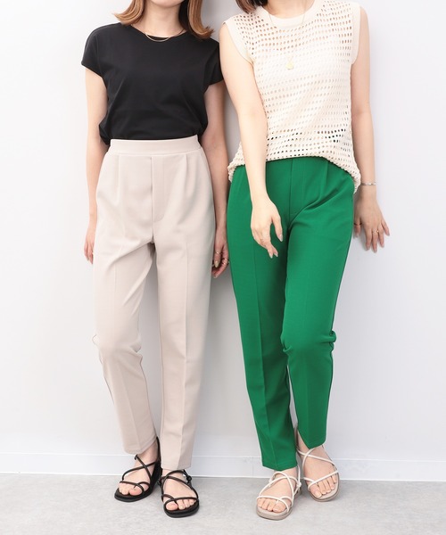 mil（ミル）の「カットジョーゼットテーパードパンツ（その他パンツ・レディース・グリーン/ピンク・M/S）」の18枚目の写真