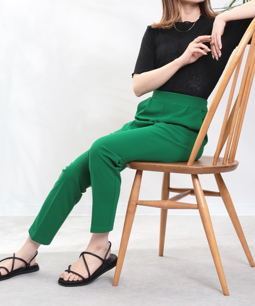 mil（ミル）の「カットジョーゼットテーパードパンツ（その他パンツ・レディース・グリーン/ピンク・M/S）」の19枚目の写真