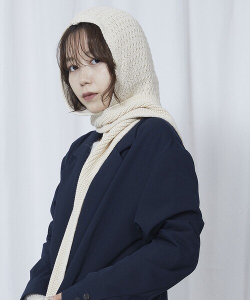 Firsthand(ファーストハンド)の「Firsthand/ファーストハンド Refab Balaclava Muffler / バラクラバ マフラー/Refab Balaclava Muffler / バラクラバ マフラー(ニットキャップ/ビーニー・レディース・ブラック/オフホワイト/グリーン・ONE SIZE)」の8枚目の写真