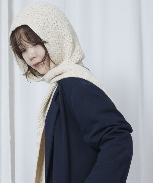 Firsthand(ファーストハンド)の「Firsthand/ファーストハンド Refab Balaclava Muffler / バラクラバ マフラー/Refab Balaclava Muffler / バラクラバ マフラー(ニットキャップ/ビーニー・レディース・ブラック/オフホワイト/グリーン・ONE SIZE)」の9枚目の写真