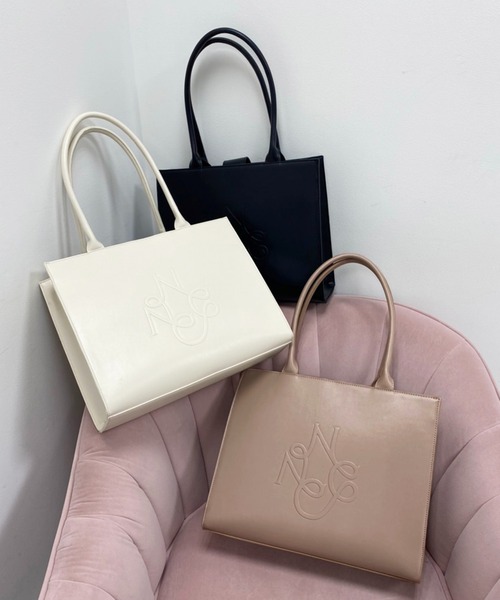 NICE CLAUP ロゴモチーフエンボストートバッグ one after another NICE CLAUP（ワンアフターアナザーナイ