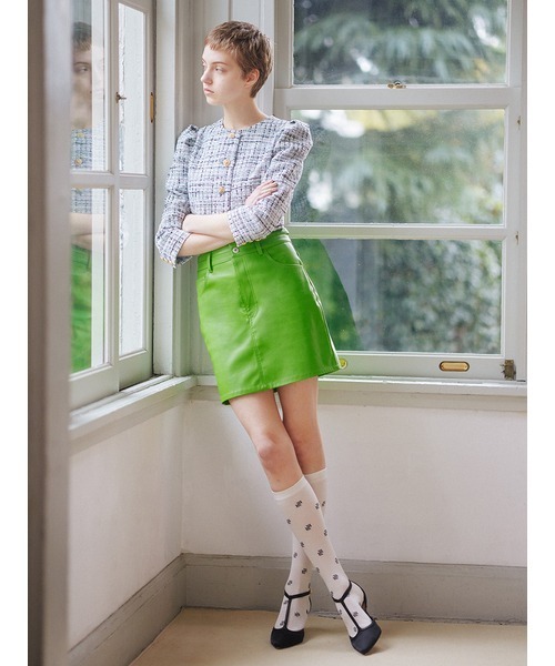 LILY BROWN（リリーブラウン）の「スリットウエストミニスカート