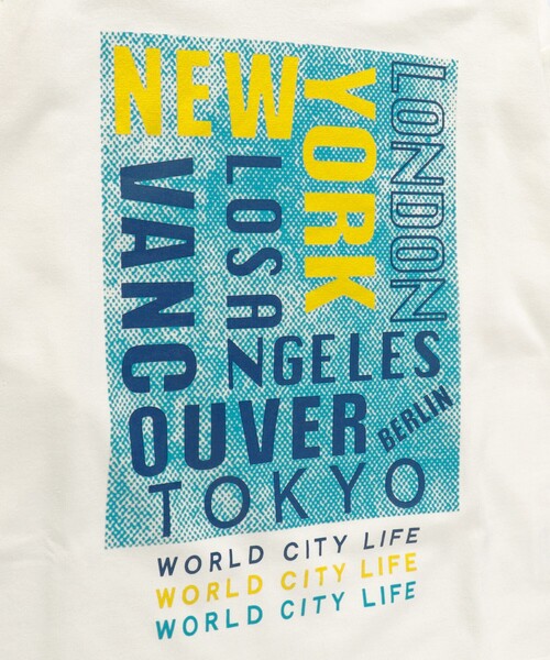 BRANSHES（ブランシェス）の「【アソート】グラフィック長袖Tシャツ_ロンT（Tシャツ/カットソー・キッズ・ベージュ/ライトベージュ/チャコールグレー/アイボリー/サックスブルー/エメラルド/オフホワイト/ブラック/カラフル/コバルトブルー・100/110/130/140/150/90/120/160）」の13枚目の写真