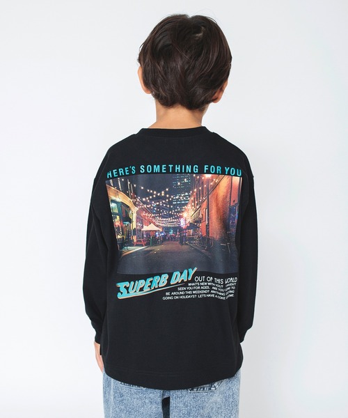 BRANSHES（ブランシェス）の「【アソート】グラフィック長袖Tシャツ_ロンT（Tシャツ/カットソー・キッズ・ベージュ/ライトベージュ/チャコールグレー/アイボリー/サックスブルー/エメラルド/オフホワイト/ブラック/カラフル/コバルトブルー・100/110/130/140/150/90/120/160）」の10枚目の写真