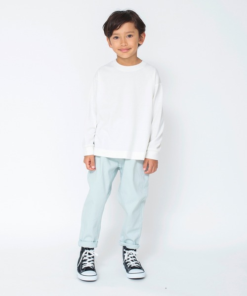 BRANSHES（ブランシェス）の「【アソート】グラフィック長袖Tシャツ_ロンT（Tシャツ/カットソー・キッズ・ベージュ/ライトベージュ/チャコールグレー/アイボリー/サックスブルー/エメラルド/オフホワイト/ブラック/カラフル/コバルトブルー・100/110/130/140/150/90/120/160）」の18枚目の写真