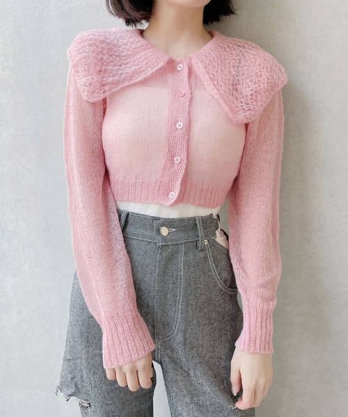 美品補充lilLilly(リルリリー) モヘアオーバーサイズカーディガン lilLilly - 美品補充lilLilly(リルリリー) モヘアオーバーサイズ