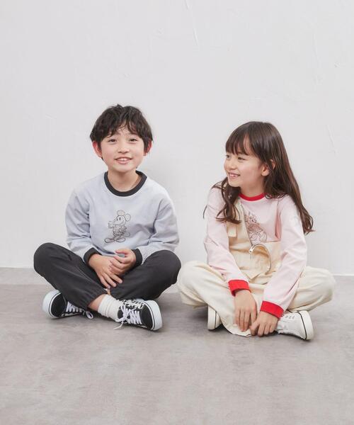 coen（コーエン）の「テープストラップオーバーオール（サロペット/オーバーオール・キッズ・ナチュラル/ネイビー・110/130/150）」の3枚目の写真