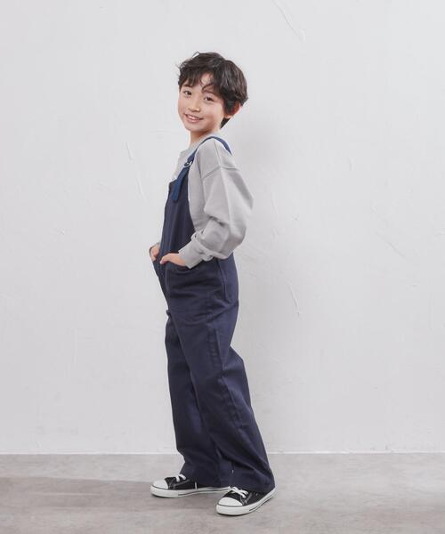 coen（コーエン）の「テープストラップオーバーオール（サロペット/オーバーオール・キッズ・ナチュラル/ネイビー・110/130/150）」の11枚目の写真