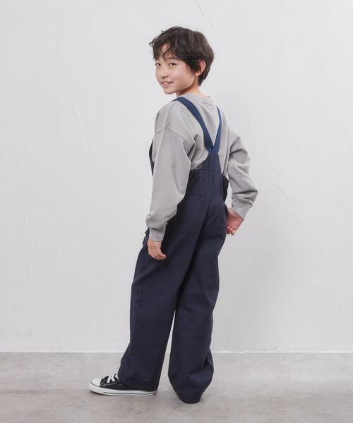 coen（コーエン）の「テープストラップオーバーオール（サロペット/オーバーオール・キッズ・ナチュラル/ネイビー・110/130/150）」の13枚目の写真