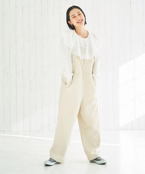 coen（コーエン）の「テープストラップオーバーオール（サロペット/オーバーオール・キッズ・ナチュラル/ネイビー・110/130/150）」の22枚目の写真
