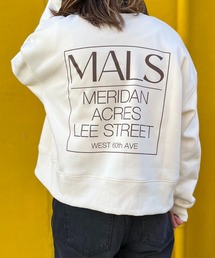 mi via loca | ビッグパールボタン 【裏ボア】スウェット ２WAYロゴカーディガン(スウェット)