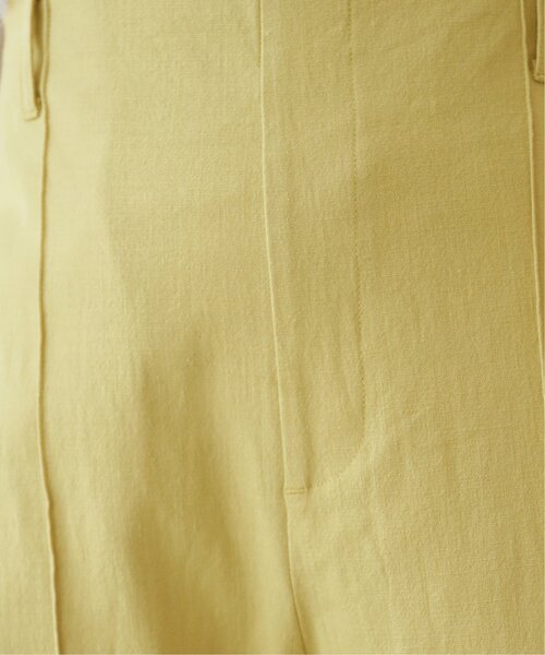 RAY CASSIN（レイカズン）の「S/M/L展開　リネンライクリラックスセミフレアパンツ（スラックス・レディース・ブラック/サックスブルー/ブラウン/ライトカーキ/ベージュ・SMALL/MEDIUM/LARGE）」の11枚目の写真