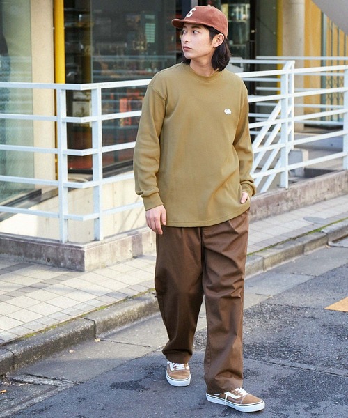 Dickies/ディッキーズ ロゴ刺繍ワッフルルーズロンTカットソー