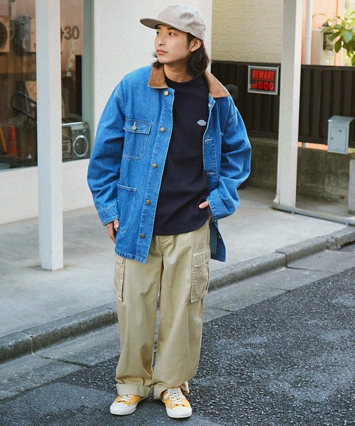 Dickies(ディッキーズ)の「Dickies/ディッキーズ ロゴ刺繍ワッフルルーズロンTカットソー(Tシャツ/カットソー・メンズ・スミクロ/オフホワイト/ネイビー/ベージュ・XL/L/M)」の8枚目の写真