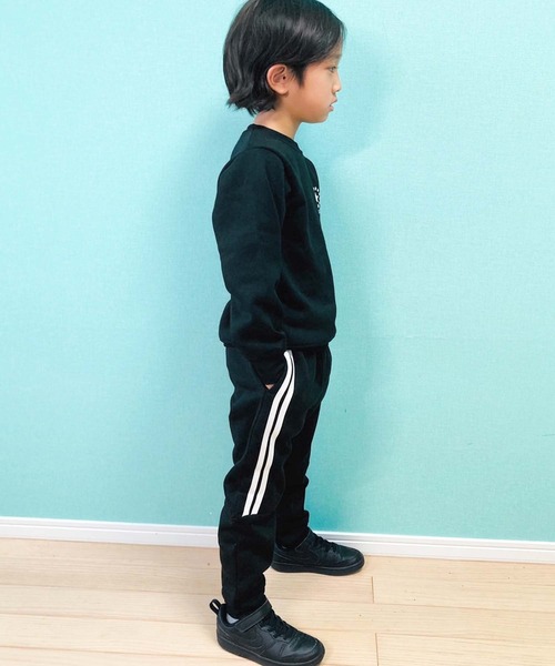 THE CASUAL（カジュアル）の「裏起毛　ラインテックパンツ（その他パンツ・キッズ・杢グレー/グレー系/ネイビー系/ブラック/グレー系1/ベージュ系/ネイビー/ベージュ/チャコール/ブラック系・130cm/140cm/150cm/160cm/110cm/120cm）」の12枚目の写真