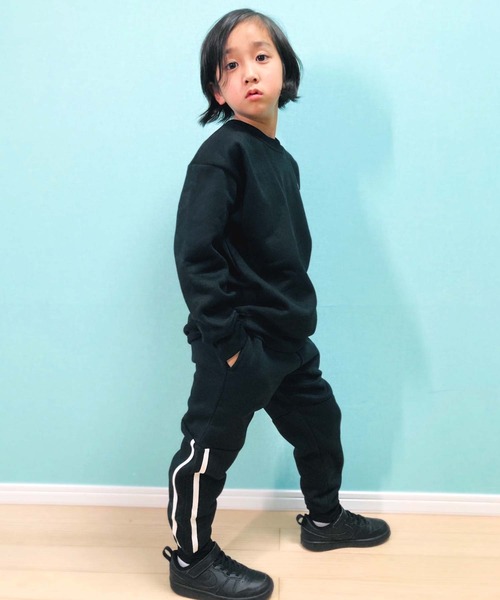 THE CASUAL（カジュアル）の「裏起毛　ラインテックパンツ（その他パンツ・キッズ・杢グレー/グレー系/ネイビー系/ブラック/グレー系1/ベージュ系/ネイビー/ベージュ/チャコール/ブラック系・130cm/140cm/150cm/160cm/110cm/120cm）」の16枚目の写真