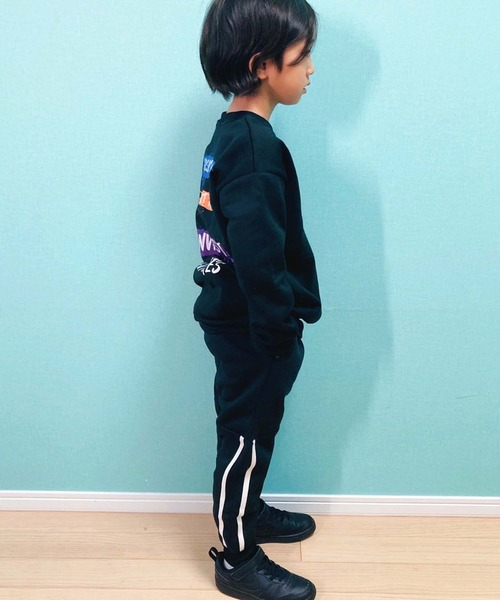 THE CASUAL（カジュアル）の「裏起毛　ラインテックパンツ（その他パンツ・キッズ・杢グレー/グレー系/ネイビー系/ブラック/グレー系1/ベージュ系/ネイビー/ベージュ/チャコール/ブラック系・130cm/140cm/150cm/160cm/110cm/120cm）」の17枚目の写真