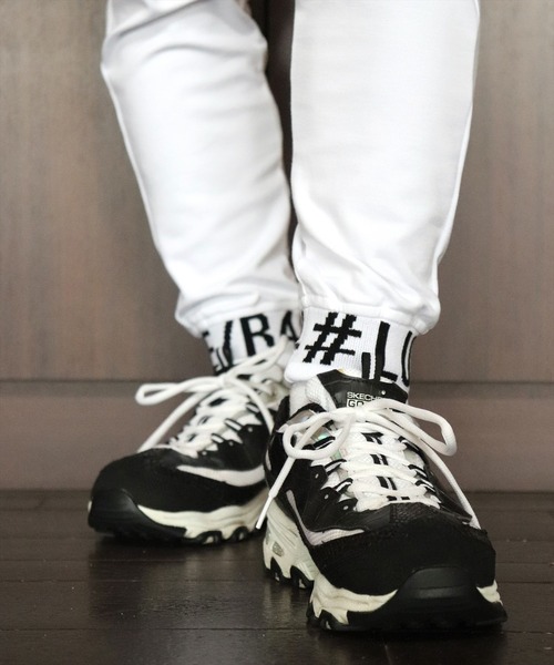 LUXE/R(ラグジュ)の「(RM)【ユニセックス】【LUXE/R】ポンチ ジャガード ロゴ リブ ジョガーパンツ(スウェットパンツ・メンズ・ブラック/グレー/ホワイト・MEDIUM/LARGE)」の14枚目の写真