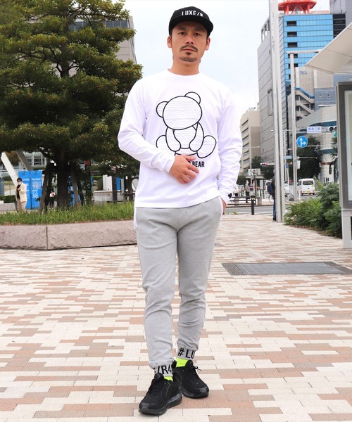 LUXE/R(ラグジュ)の「(RM)【ユニセックス】【LUXE/R】ポンチ ジャガード ロゴ リブ ジョガーパンツ(スウェットパンツ・メンズ・ブラック/グレー/ホワイト・MEDIUM/LARGE)」の16枚目の写真