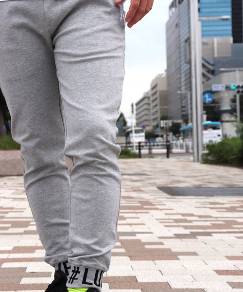 LUXE/R(ラグジュ)の「(RM)【ユニセックス】【LUXE/R】ポンチ ジャガード ロゴ リブ ジョガーパンツ(スウェットパンツ・メンズ・ブラック/グレー/ホワイト・MEDIUM/LARGE)」の19枚目の写真