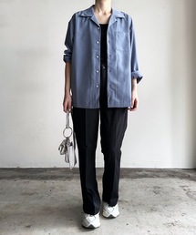COMMONWARE:PE オープンカラーシャツ L/S