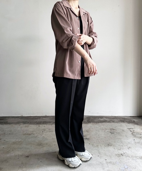 COMMON WARE(コモンウェアー)の「COMMONWARE:PE オープンカラーシャツ L/S(シャツ/ブラウス・レディース・オフホワイト/サックスブルー/グレイッシュベージュ/グリーン/モカ/ブラック・L/XL/M)」の17枚目の写真