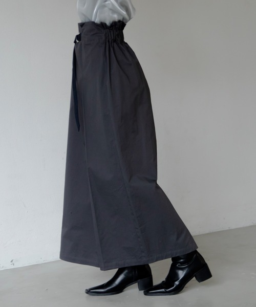 VACANCY（ヴァカンシー）の「配色ベルトコットンツイルスカート（スカート・レディース・ベージュ/チャコールグレー・FREE）」の22枚目の写真