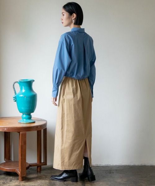 VACANCY（ヴァカンシー）の「配色ベルトコットンツイルスカート（スカート・レディース・ベージュ/チャコールグレー・FREE）」の18枚目の写真