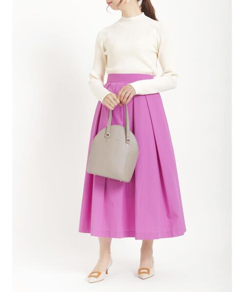 Te chichi（テチチ）の「ミニグログランタックフレアスカート（スカート・レディース・ピンク/グリーン/ベージュ/ネイビー・SMALL/MEDIUM）」の7枚目の写真