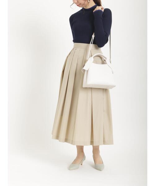 Te chichi（テチチ）の「ミニグログランタックフレアスカート（スカート・レディース・ピンク/グリーン/ベージュ/ネイビー・SMALL/MEDIUM）」の12枚目の写真