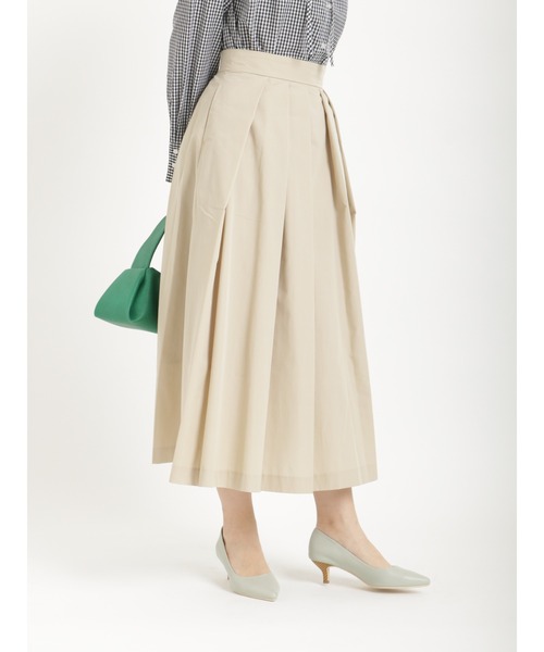 Te chichi（テチチ）の「ミニグログランタックフレアスカート（スカート・レディース・ピンク/グリーン/ベージュ/ネイビー・SMALL/MEDIUM）」の2枚目の写真