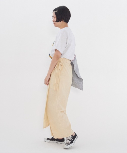 yuni コットンキュプラパンツ yuni（ユニ ）の「コットン/キュプラ product dye petti パンツ