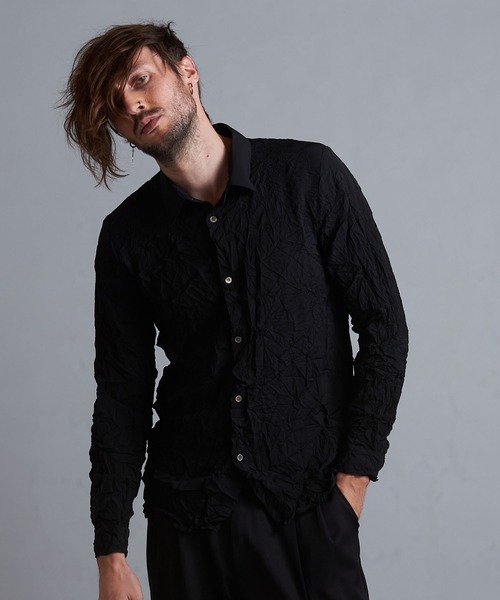 NO ID.（ノーアイディ）の「【NO ID.】Washer Short Collar Shirt / ワッシャー ショート カラー シャツ（シャツ/ブラウス・メンズ・ホワイト/グレー/ブラック・ONE SIZE）」の15枚目の写真