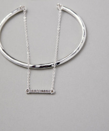 ダブルラインビジューバングル