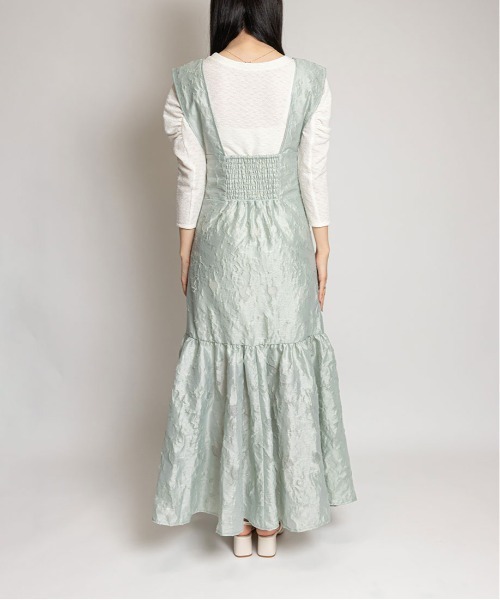 RANDA（ランダ）の「マーメイドラインジャンバースカート（スカート・レディース・グリーン/ブラック/クリーム・0/1）」の19枚目の写真