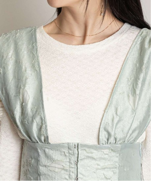 RANDA（ランダ）の「マーメイドラインジャンバースカート（スカート・レディース・グリーン/ブラック/クリーム・0/1）」の14枚目の写真