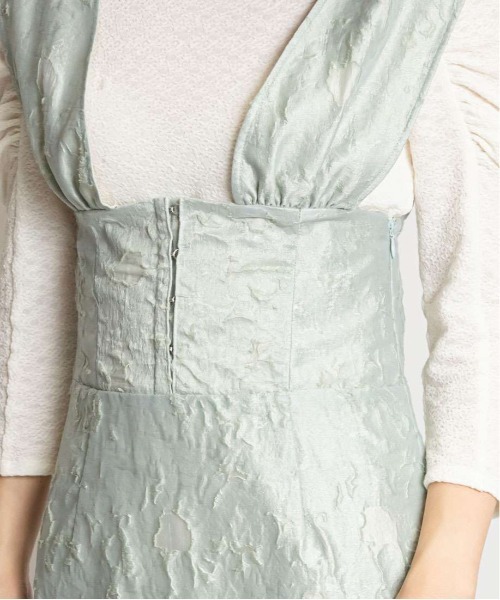 RANDA（ランダ）の「マーメイドラインジャンバースカート（スカート・レディース・グリーン/ブラック/クリーム・0/1）」の9枚目の写真