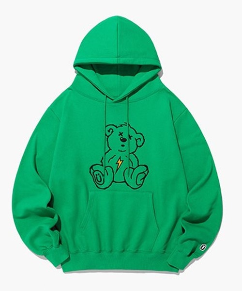 ISTKUNST(イストクンスト)の「【UNISEX】ISTKUNST/サンダーベアーフーディー 2194580(パーカー・レディース・グリーン/ベージュ・MEDIUM/LARGE)」の2枚目の写真