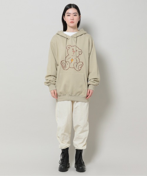 ISTKUNST(イストクンスト)の「【UNISEX】ISTKUNST/サンダーベアーフーディー 2194580(パーカー・レディース・グリーン/ベージュ・MEDIUM/LARGE)」の16枚目の写真